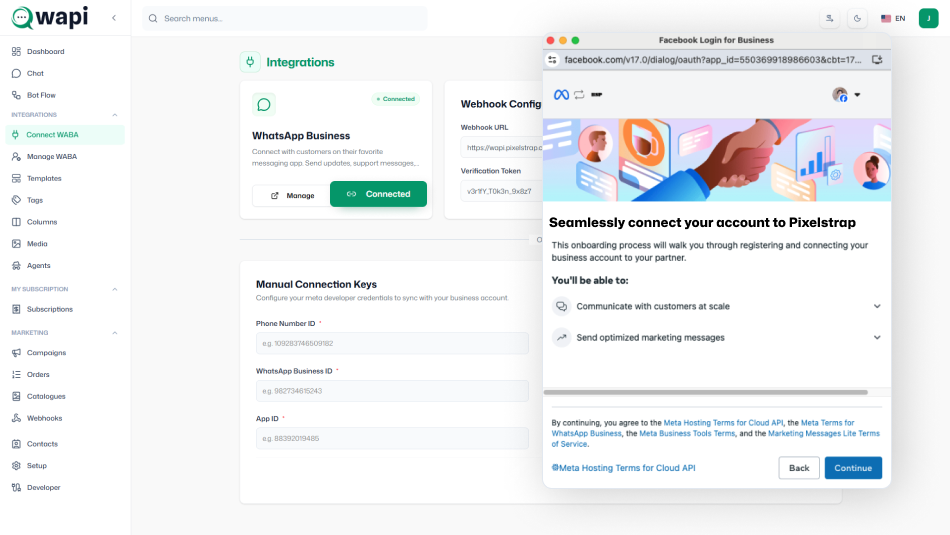One-Click WhatsApp Business Onboarding